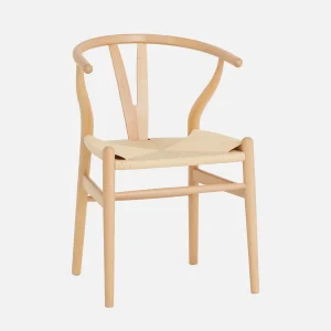 DENMARK — Beech wood and paper cord dining chair (70-00-11-95)