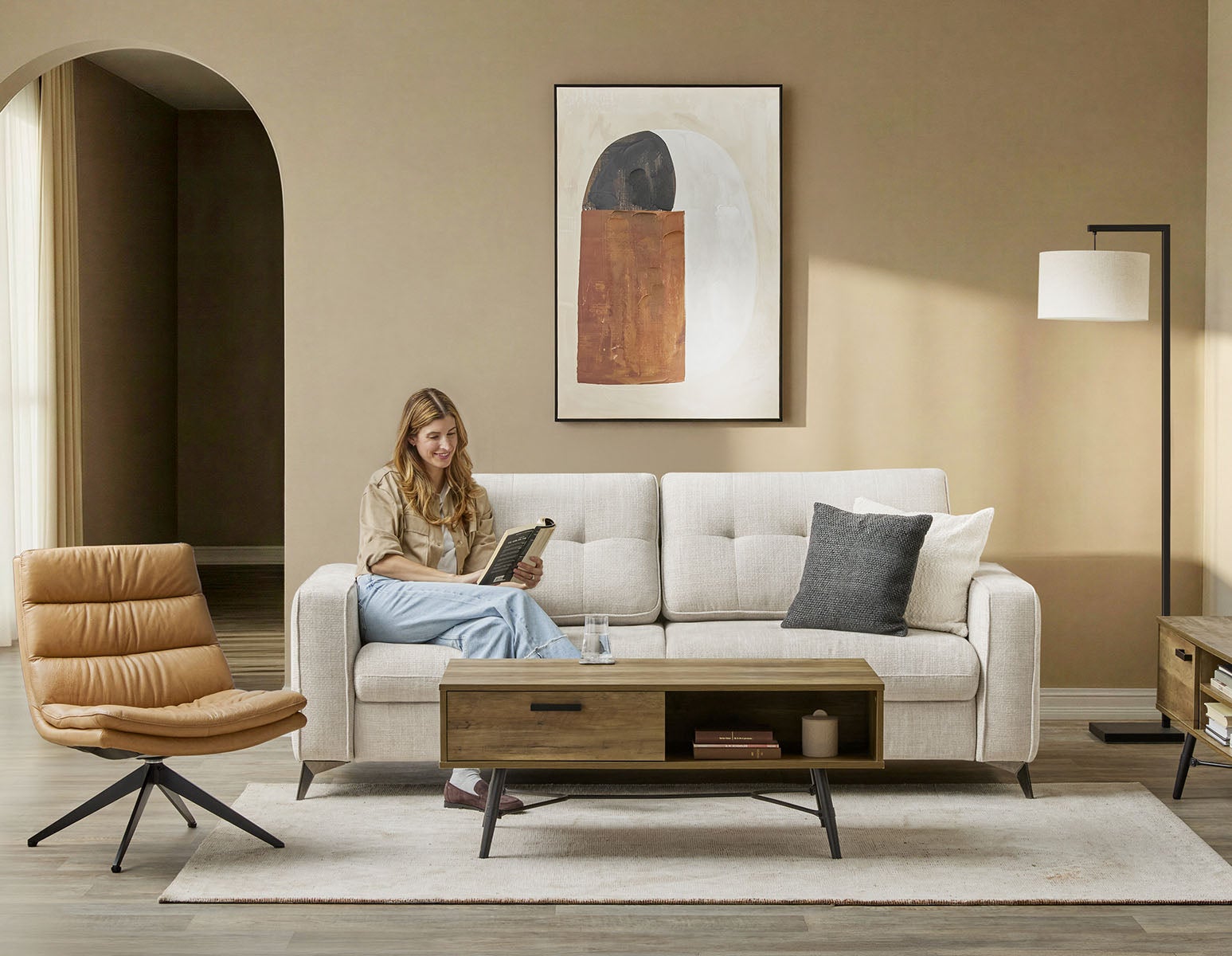 BRAD — Mid-century modern sofa-bed (47-80-80-95)