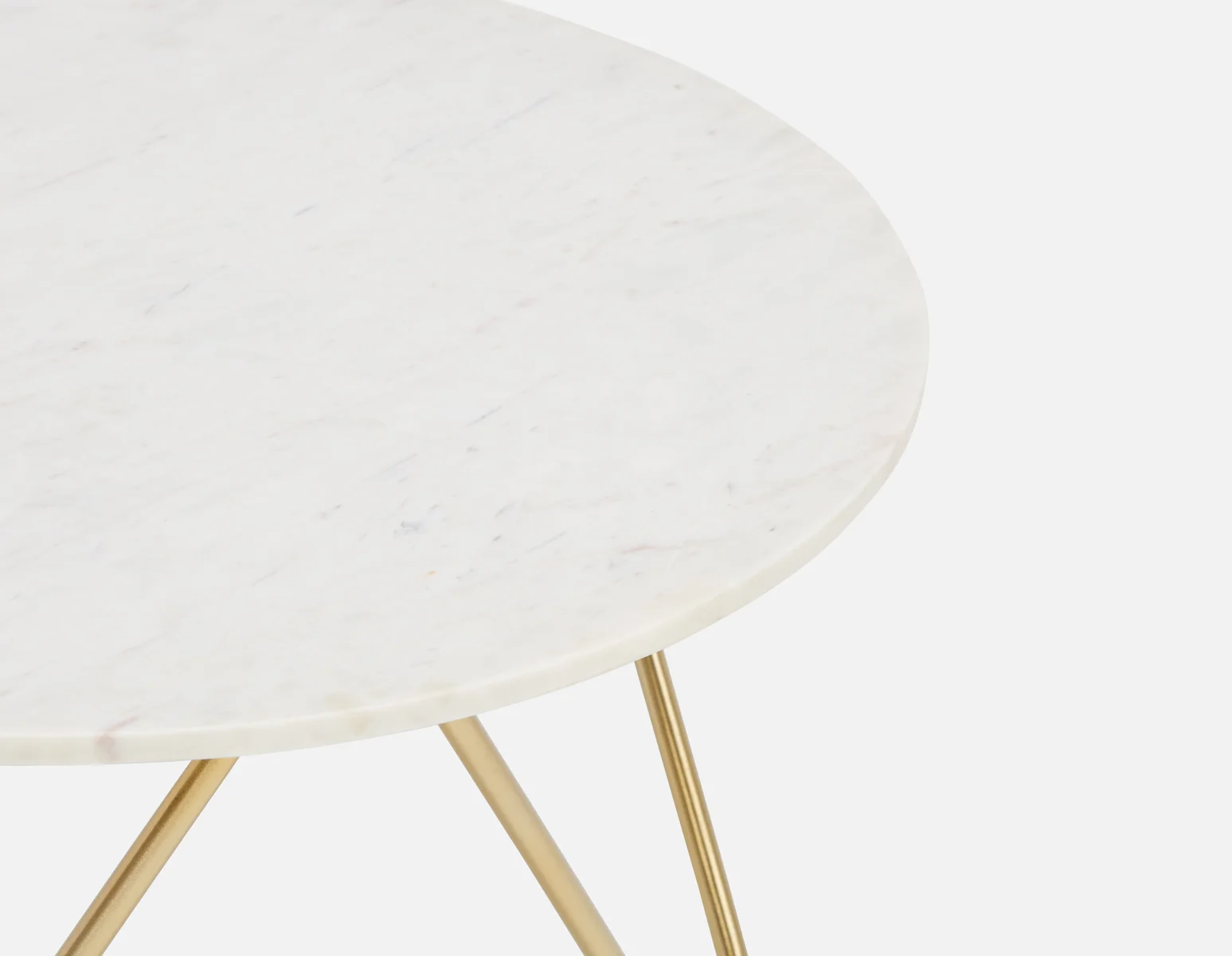 AKOT — Round marble coffee table 75 cm with gold-colored metal legs (23-73-87-10) - Image 2