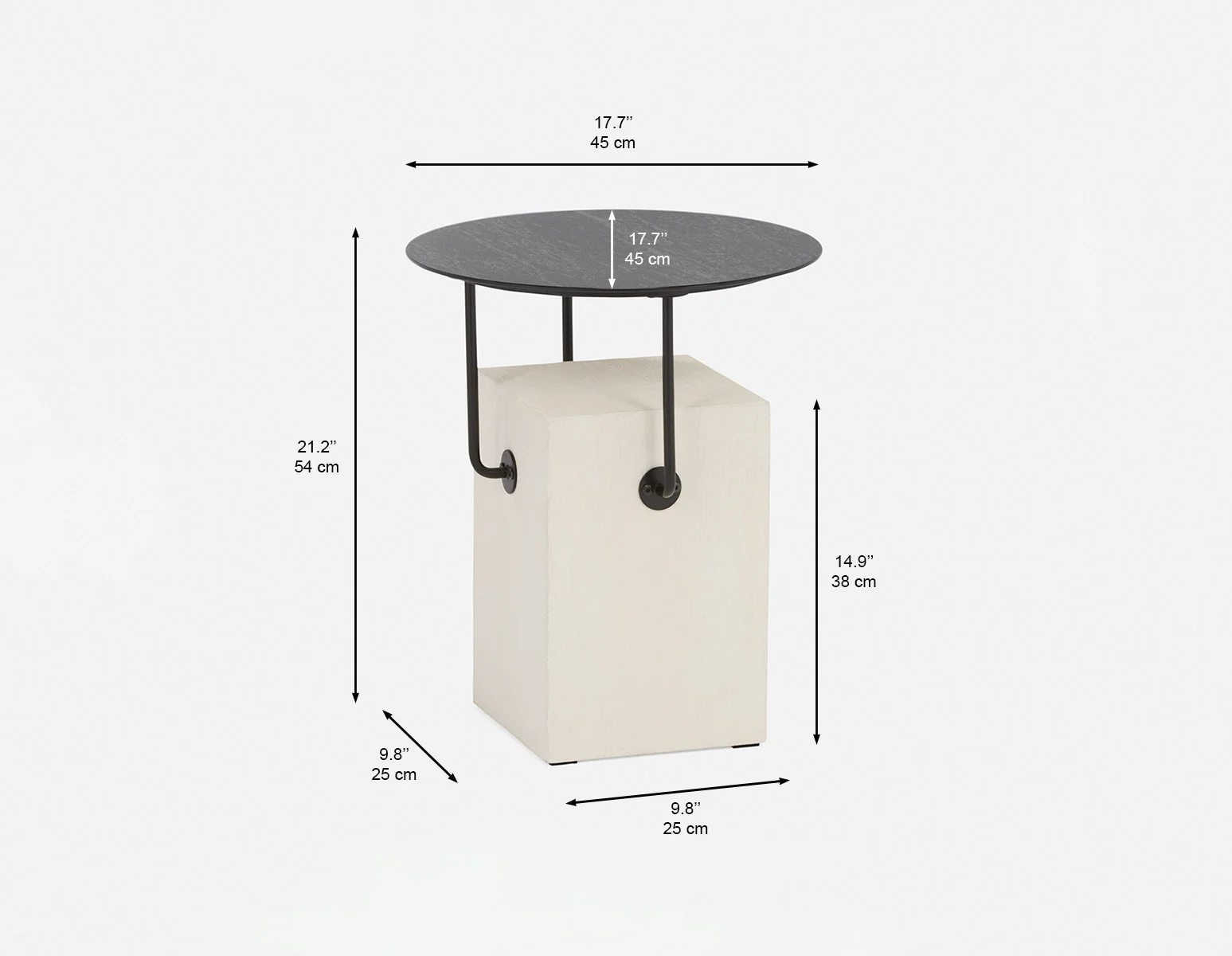 GENNY — Modern contemporary end table 45cm - Image 10