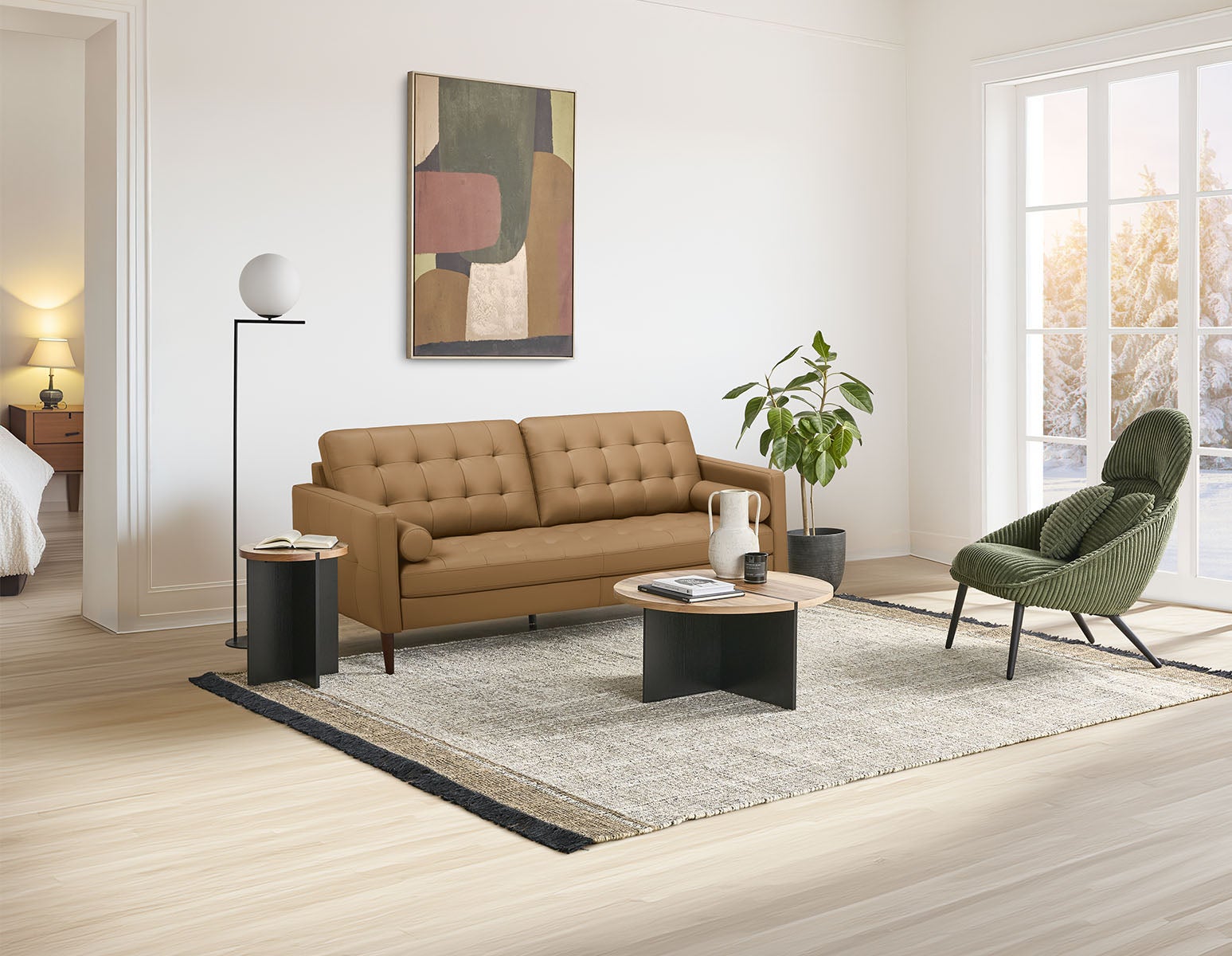 REVE — Mid-century modern 3-seater sofa (94-61-06-49)