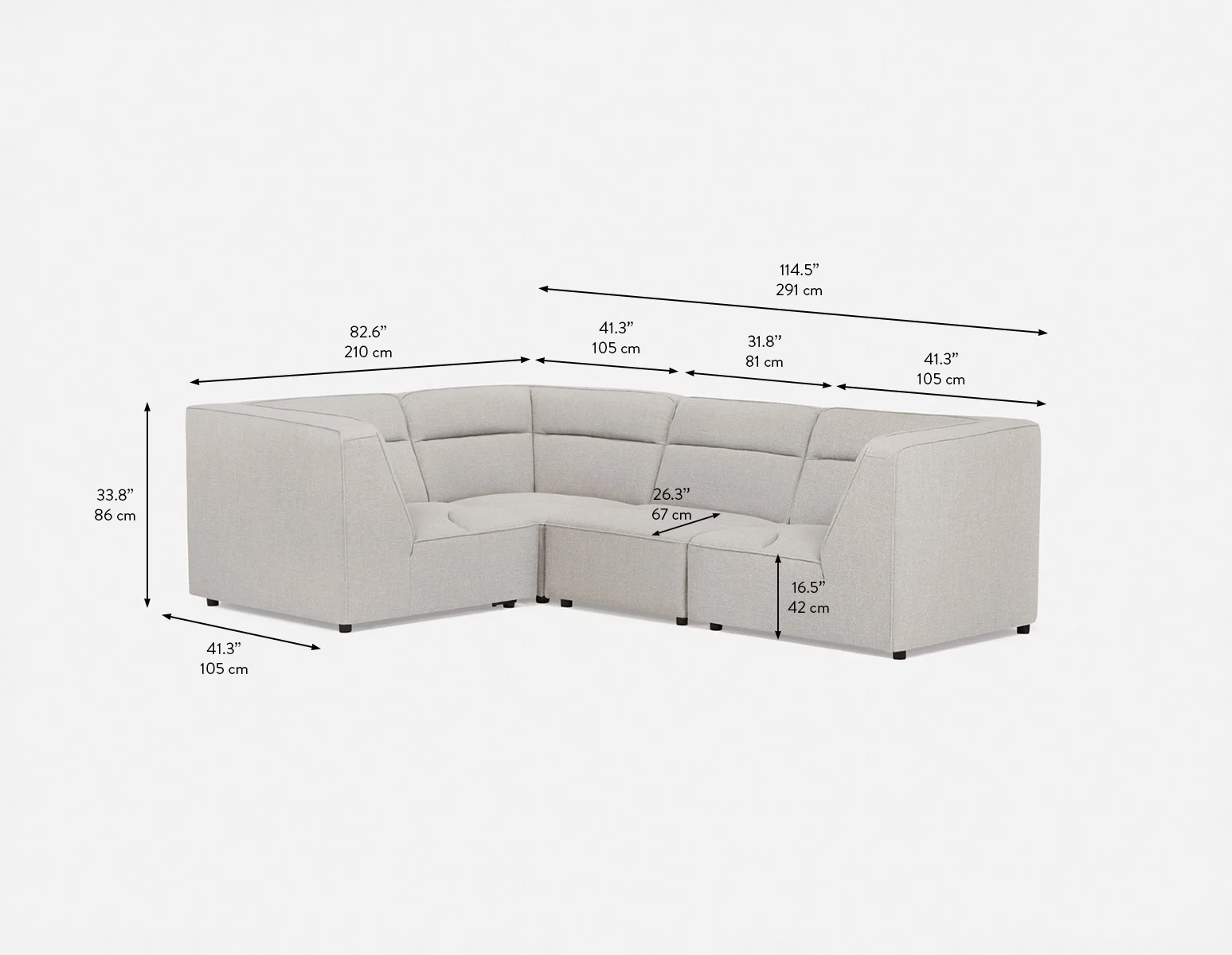 REVAN — Modern modular sofa customize to fit your space (20-56-87-30) - Image 7