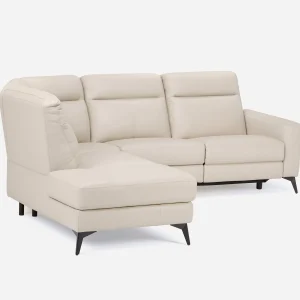 BILLIE — Left-facing 100% leather power reclining sectional sofa (33-60-57-88)