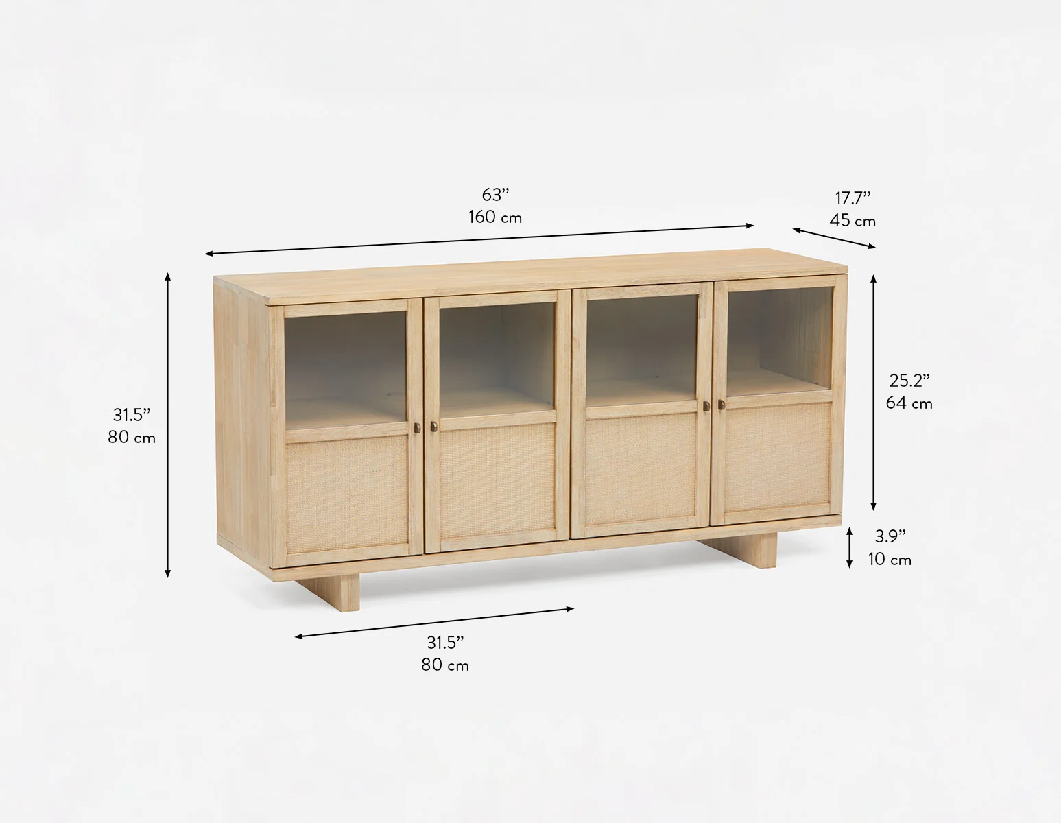 GILLIS — Modern farmhouse 2-folding doors sideboard - Image 11