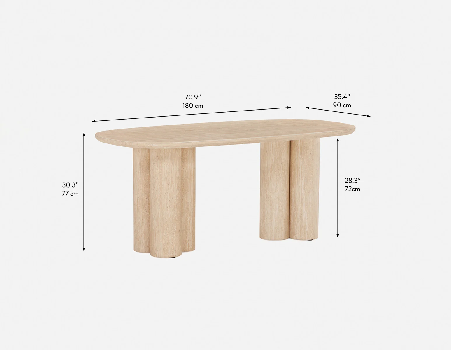 ARVARA — Modern scandinavian dining table 180 cm - Image 9