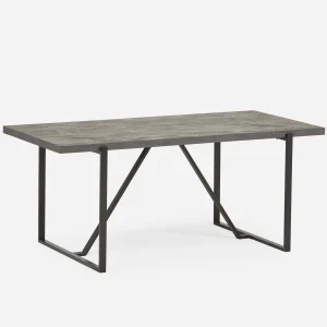 ARDA — Faux concrete top 180 cm dining table (55-41-64-57-F)