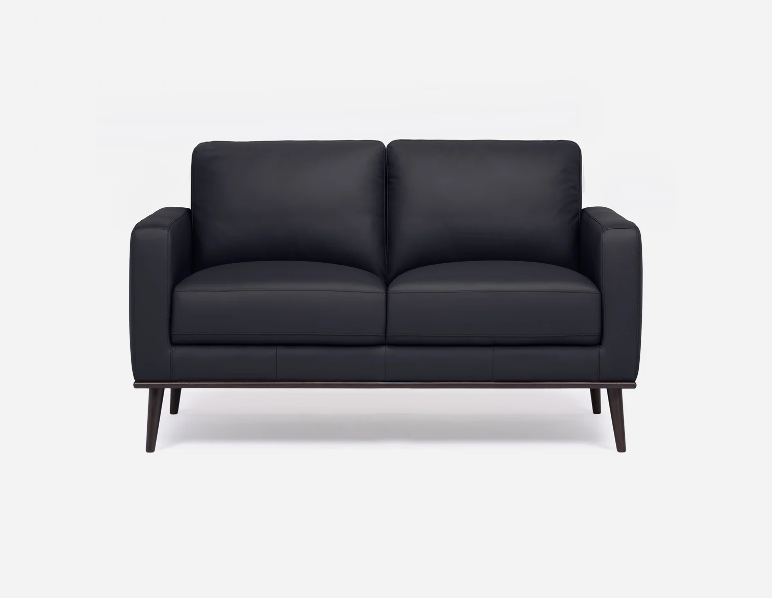 BETTA — 100% leather mid century loveseat (24-76-17-20) - Image 2