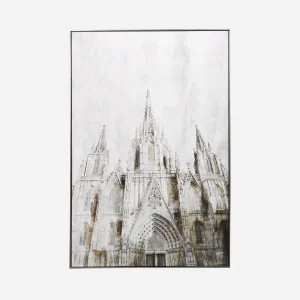 EGLISE — Framed hand embellished giclée 100x150cm