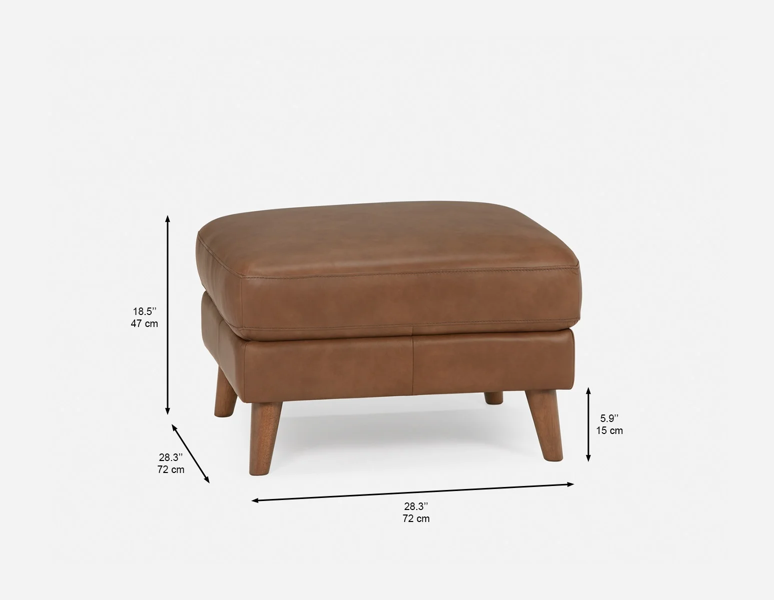 AMARI — 100% leather classic ottoman (54-51-48-67) - Image 7