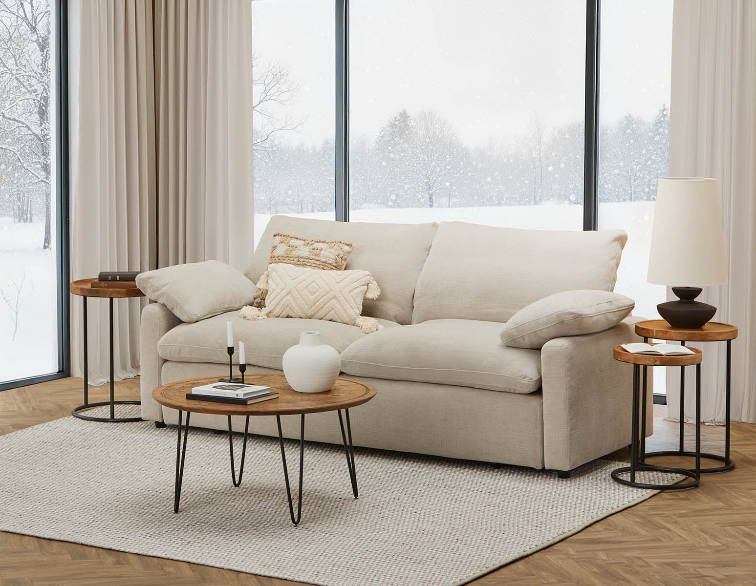 XACHARY — Set of 3 nesting tables