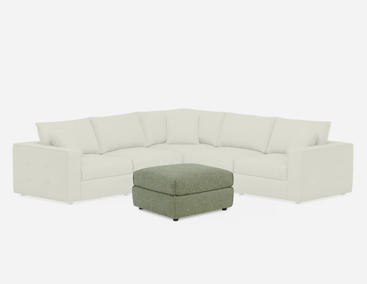 BOWERY — Contemporary ottoman (37-58-94-70) - Image 2