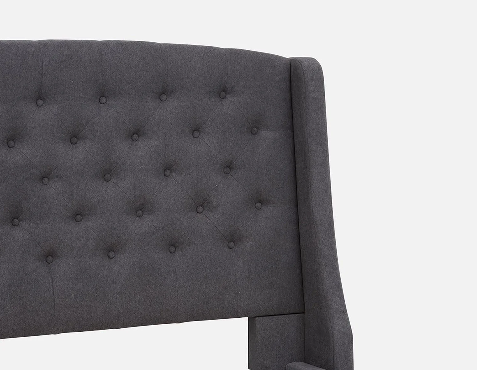 RAVEL — Traditional tufted upholstered wingback king-size bed with storage (27-96-47-33) - Image 2