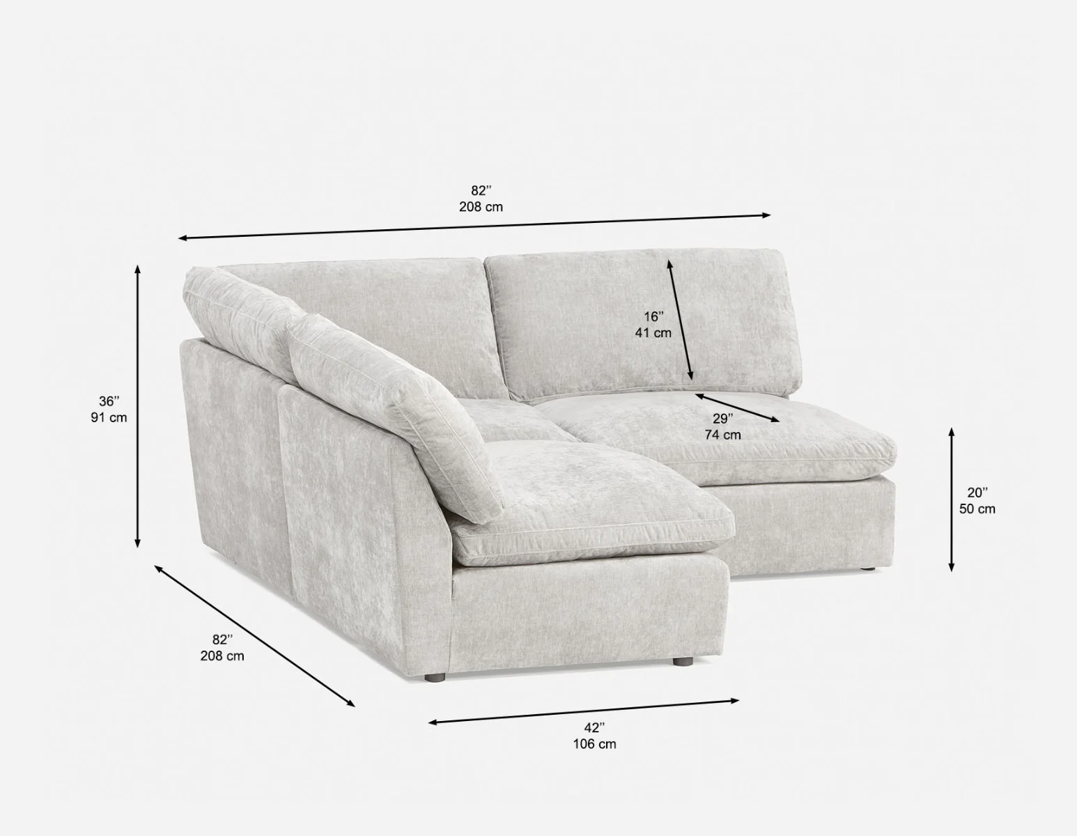 CHABLIS — 3-pc modular interchangeable sofa (97-49-91-30) - Image 5