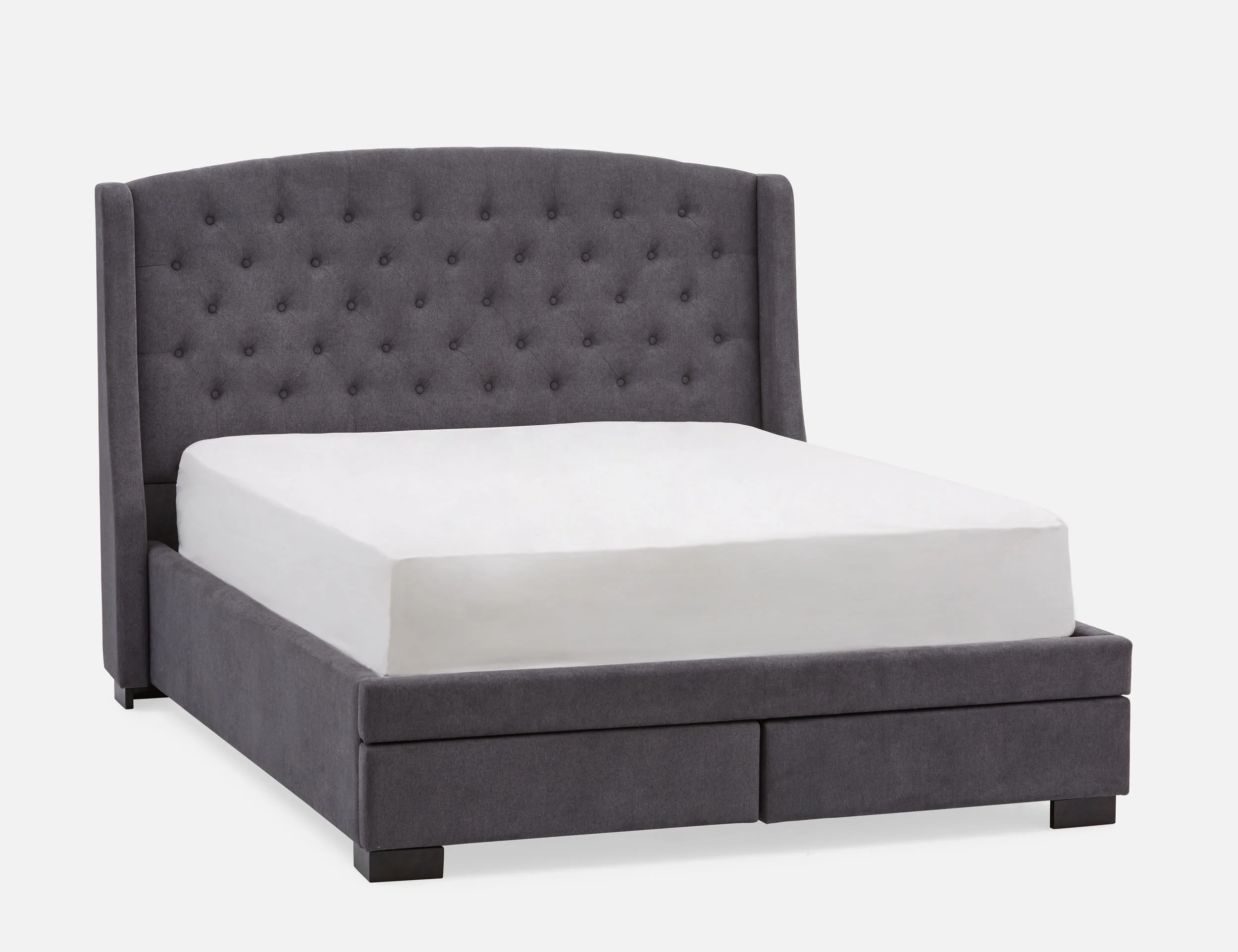RAVEL — Traditional tufted upholstered wingback queen size bed with storage (81-42-52-33) - Image 14