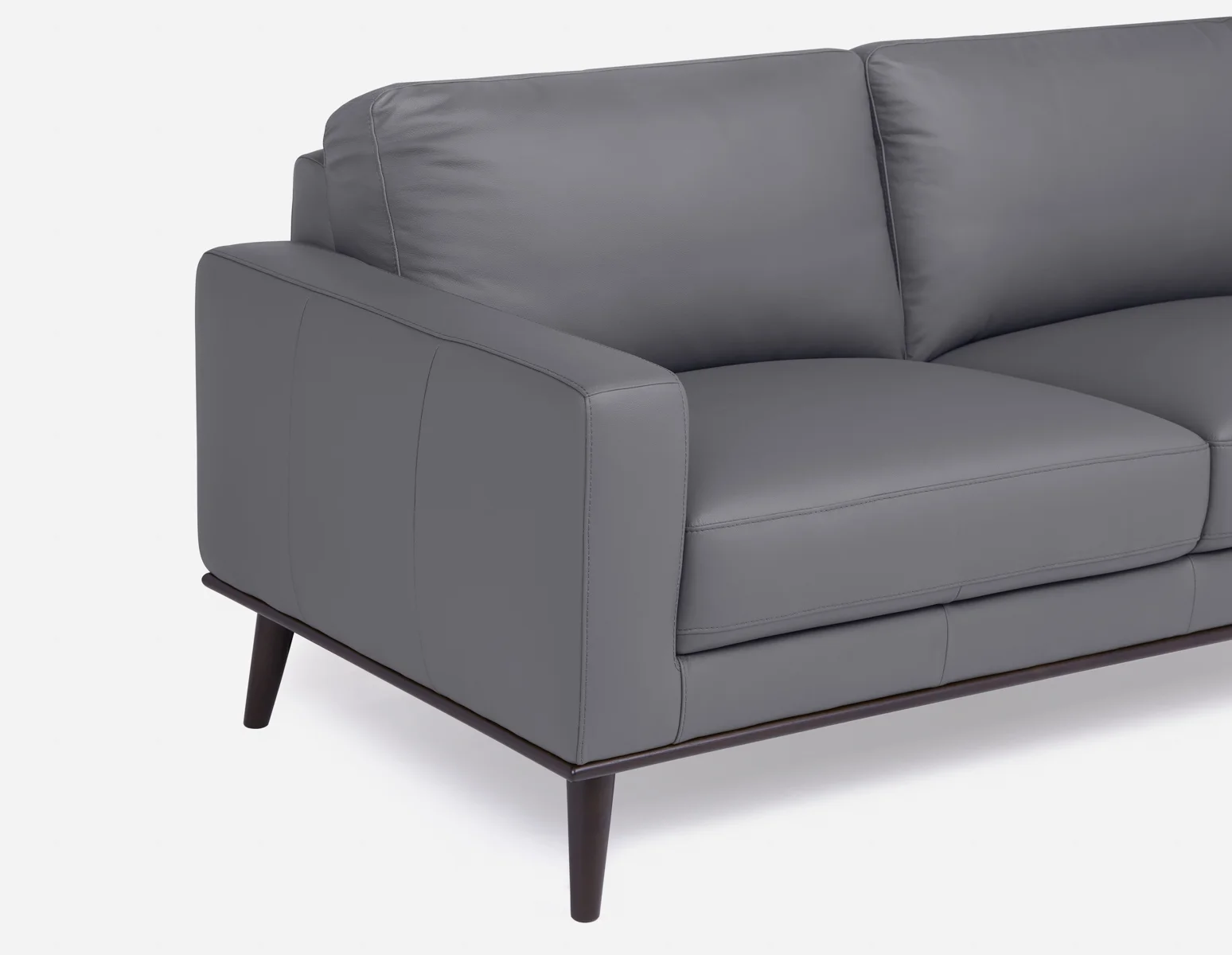 BETTA — 100% leather mid century loveseat (24-76-17-30) - Image 8
