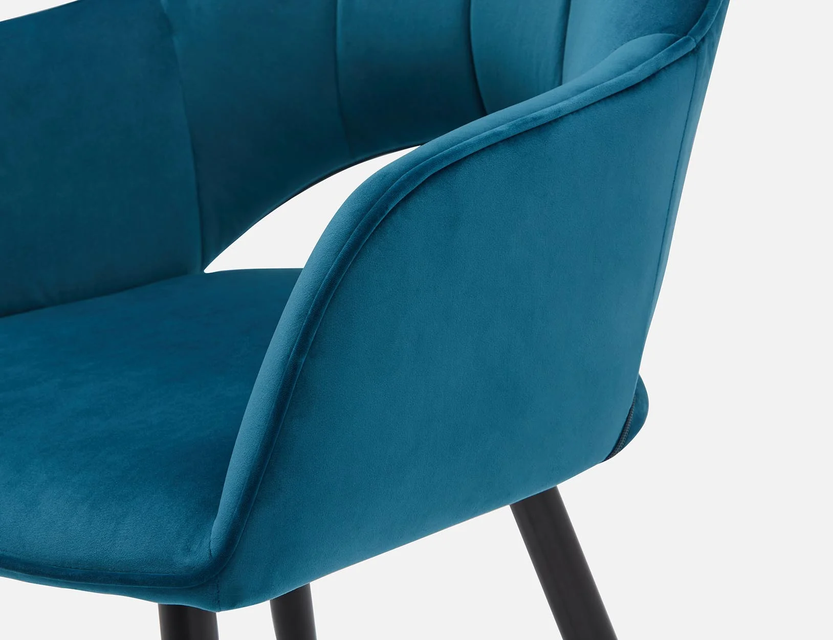 BAILEY — Contemporary velvet dining armchair (67-16-44-60) - Image 4