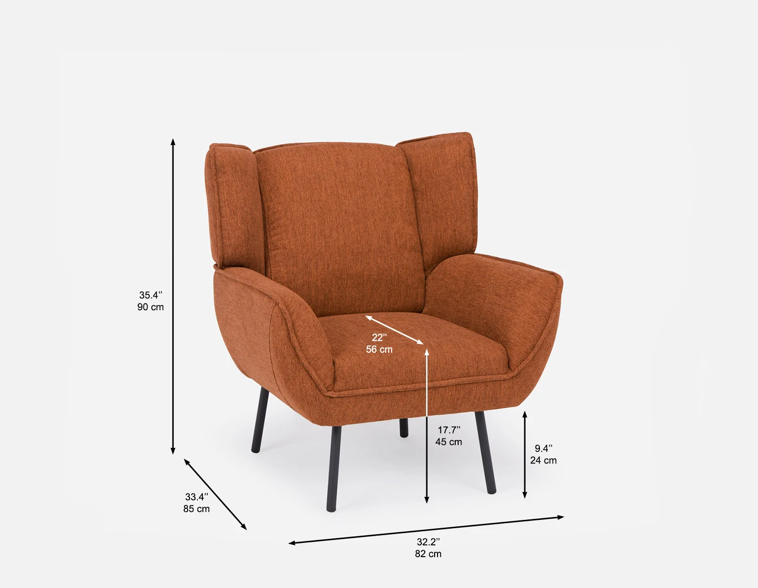 MARJORIE — Modern contemporary armchair (30-42-32-45) - Image 11