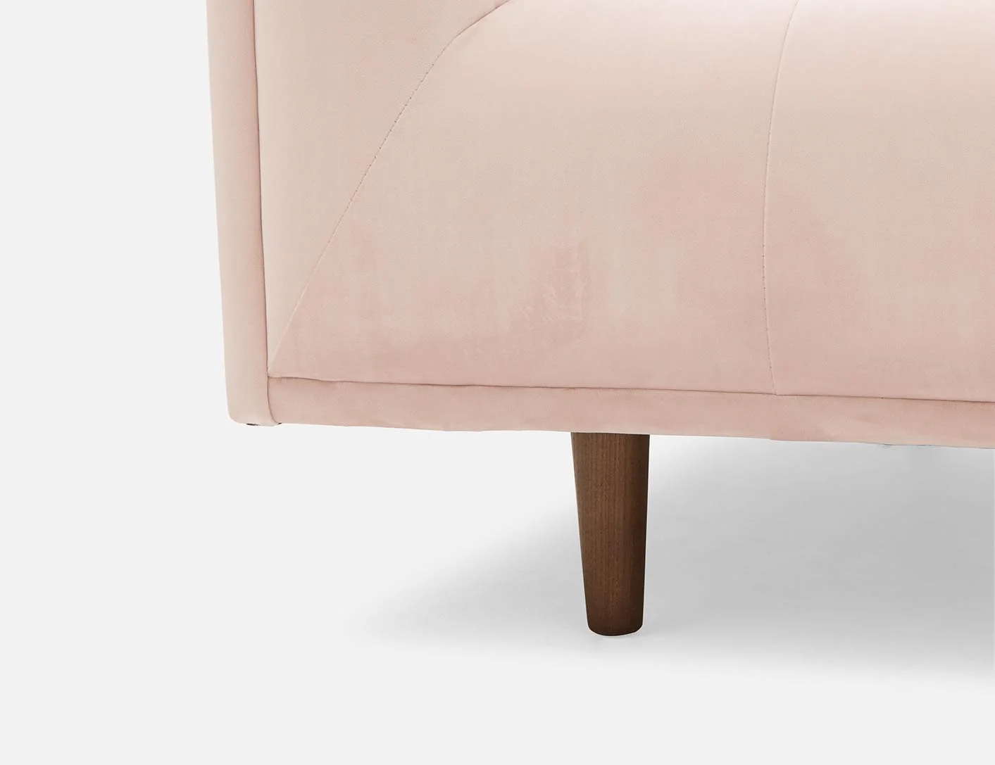 LORETTA — Mid-century modern velvet 3-seater sofa (18-76-63-68) - Image 4