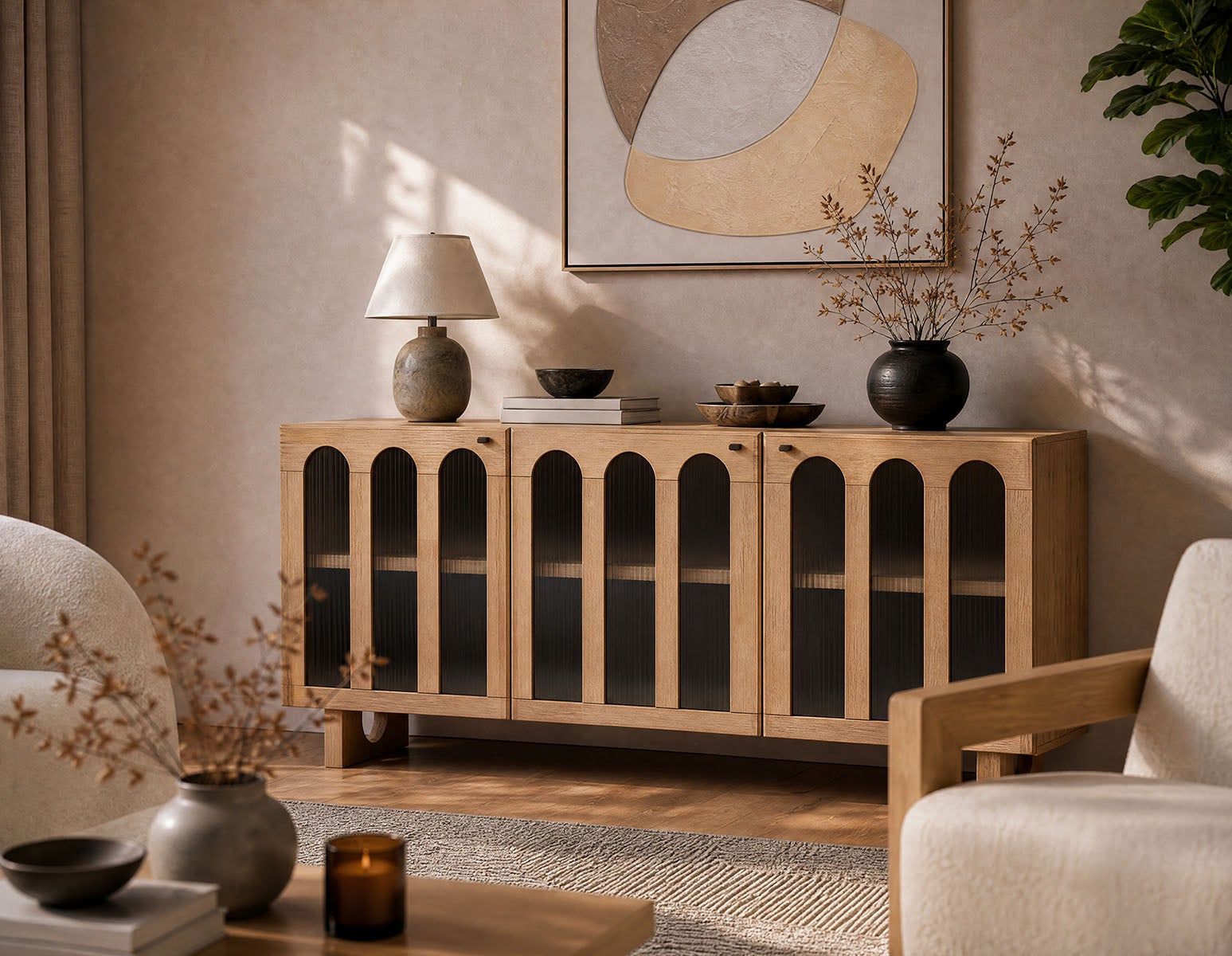 PRIYA — Elegant 3-door sideboard