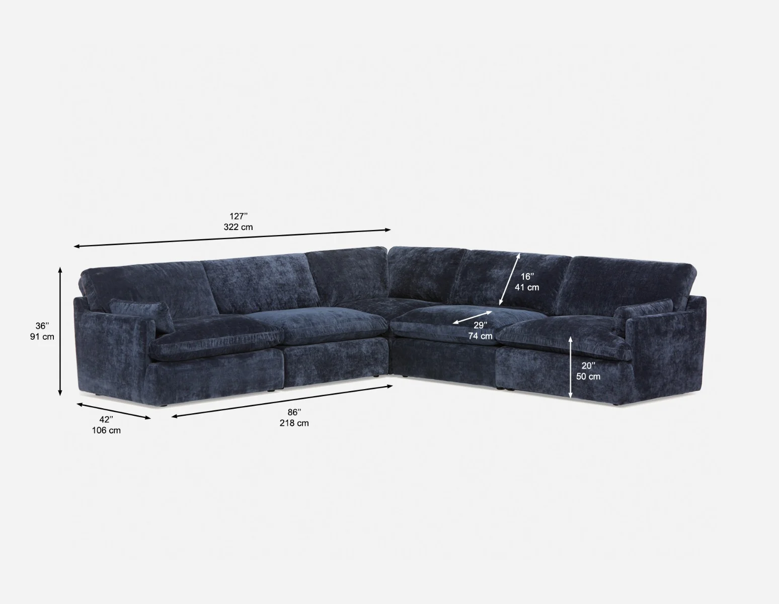 CHABLIS — 5-pc modular interchangeable sofa (53-19-55-60) - Image 6