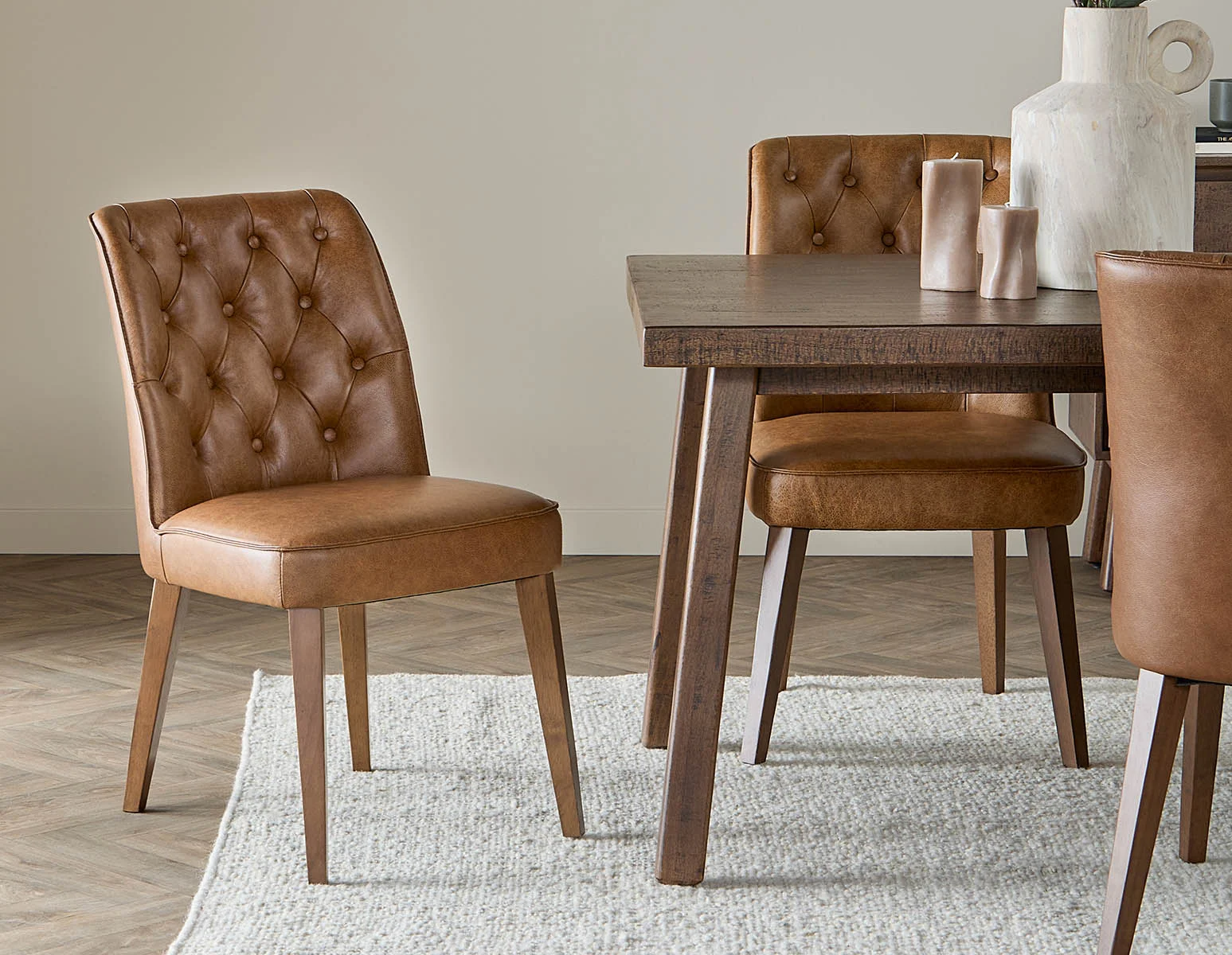 NELA — 100% leather vintage dining chair (55-11-06-67) - Image 12