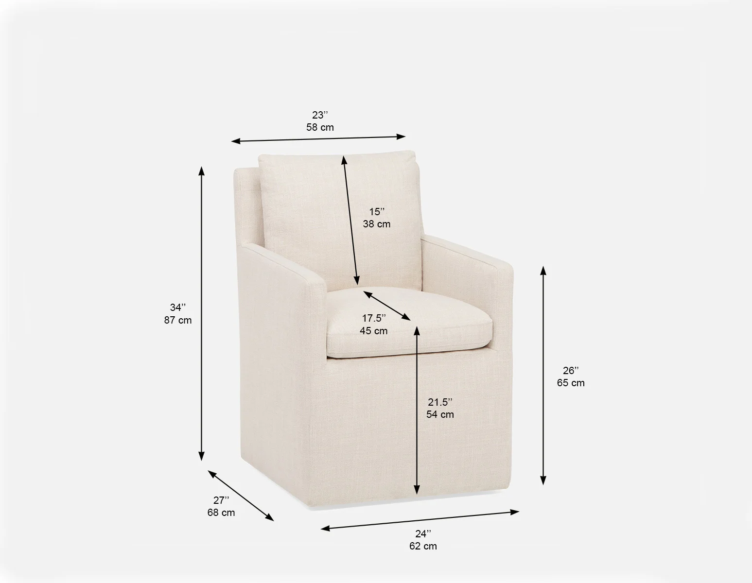OSTIA — Dining chair on casters (95-01-30-95) - Image 9