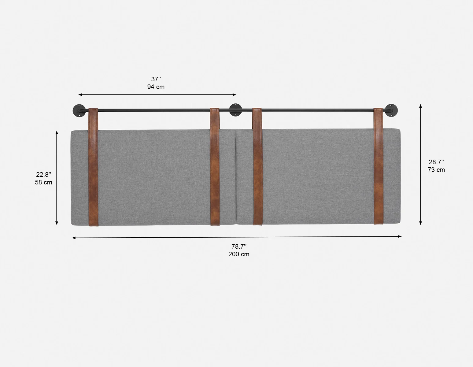 NINO — Modern suspended queen headboard - Image 9