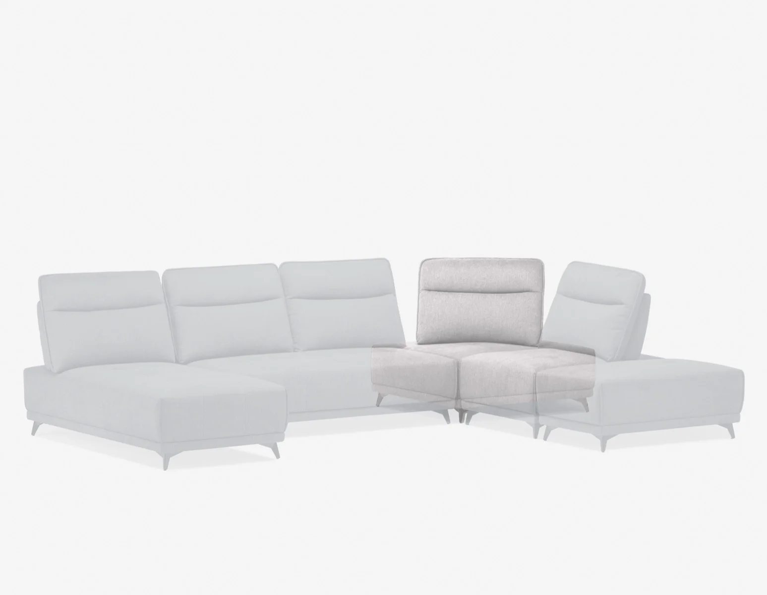 SIMON — Corner seat with adjustable backrest (61-42-44-62) - Image 2