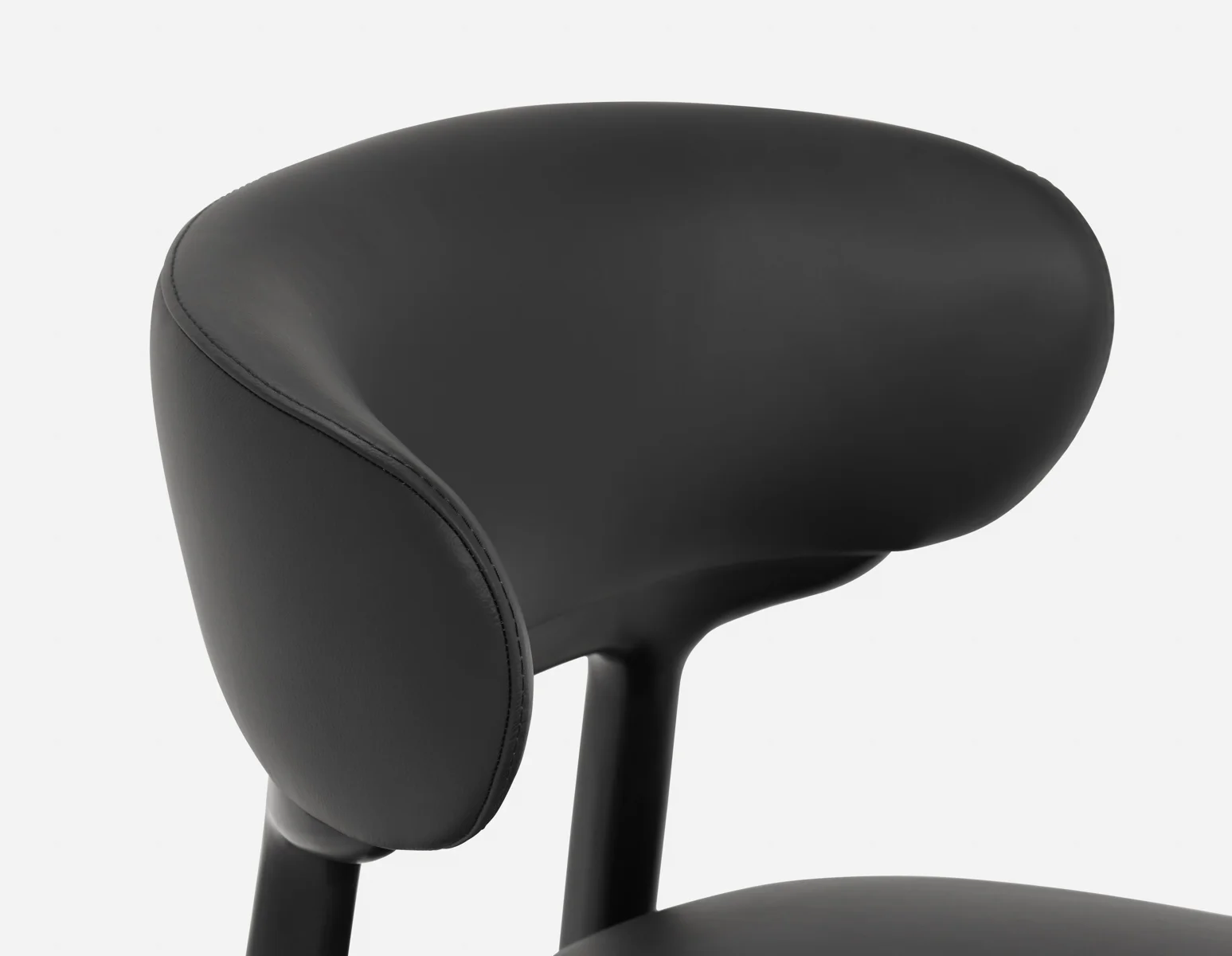 SEVILLE — 100% leather mid-century dining chair (48-33-04-20) - Image 7