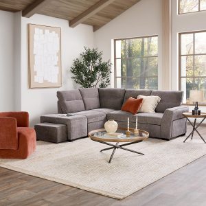 MINNESOTA — Left-facing sectional sofa-bed with storage (12-24-39-30)