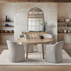 THESSALIA — Distressed solid mango wood dining table 150 cm (21-99-94-42)