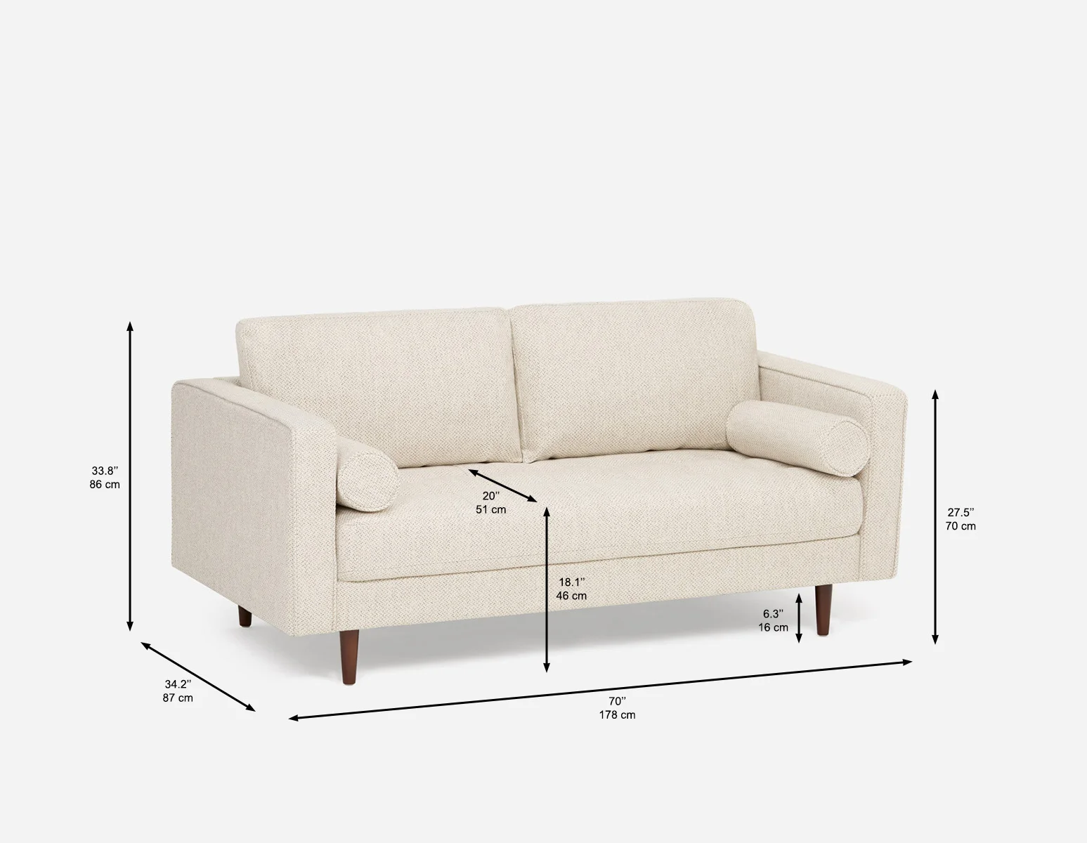 KINSEY — Mid century loveseat (93-76-55-95) - Image 11