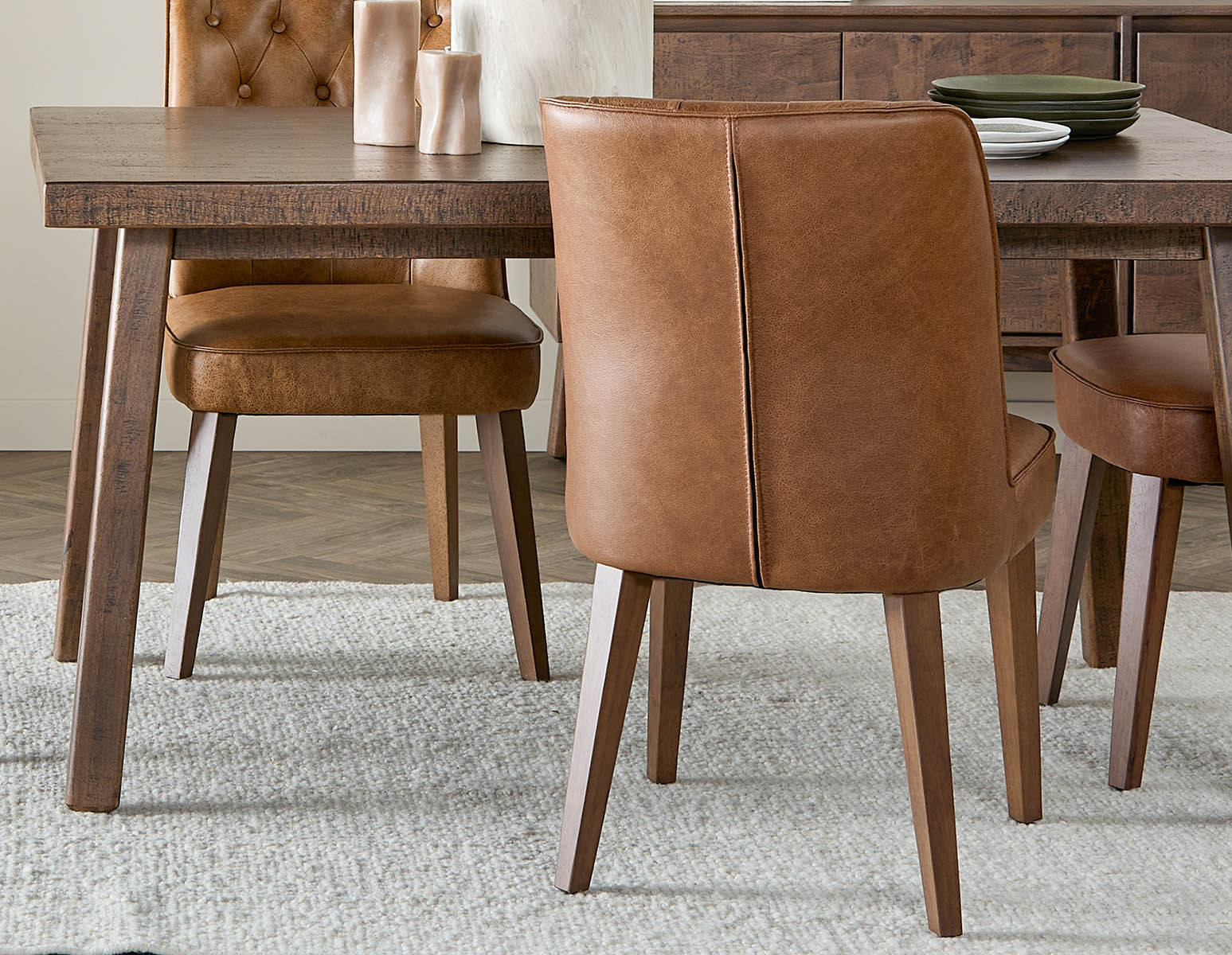 NELA — 100% leather vintage dining chair (55-11-06-67) - Image 11