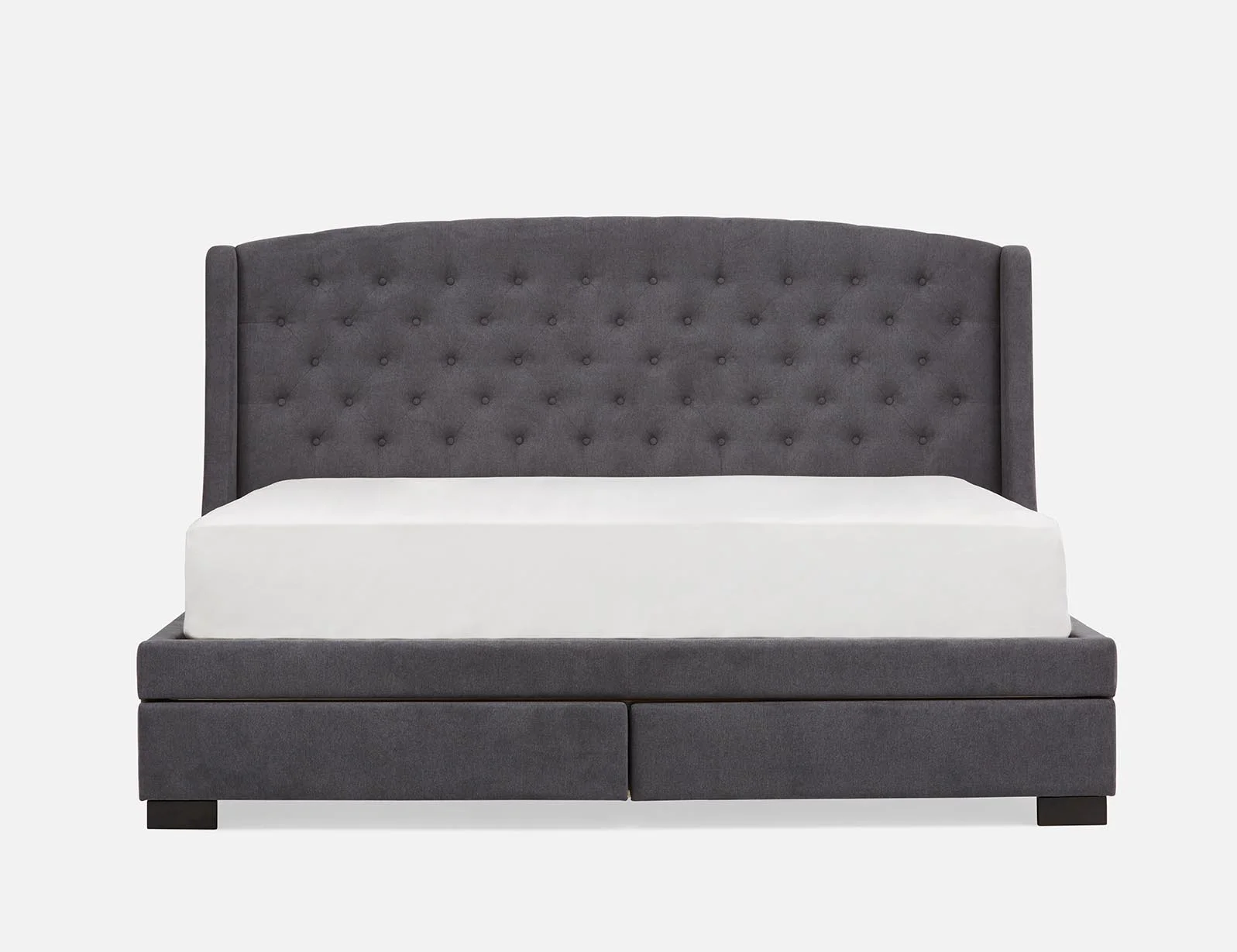 RAVEL — Traditional tufted upholstered wingback king-size bed with storage (27-96-47-33) - Image 5