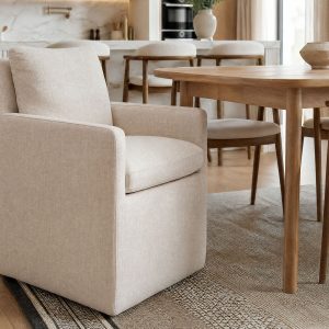 OSTIA — Dining chair on casters (95-01-30-95)