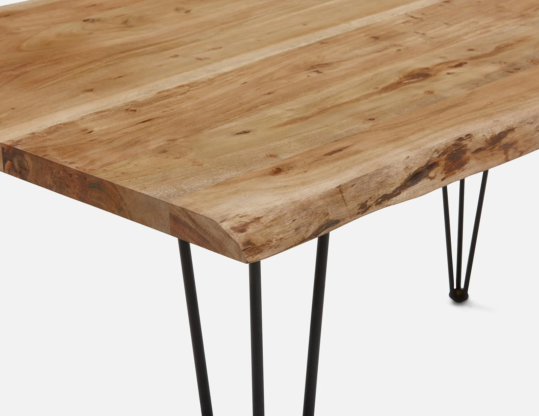 RENO — Solid acacia wood dining table 140 cm - Image 4