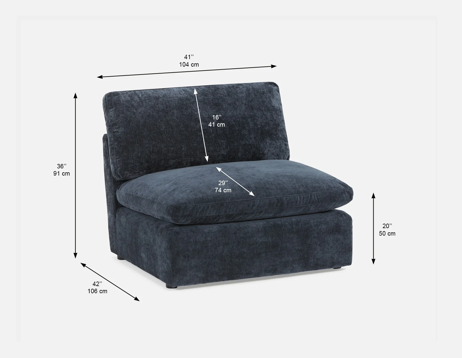 CHABLIS — Modular armless sofa customize to fit your space (62-55-30-60) - Image 8