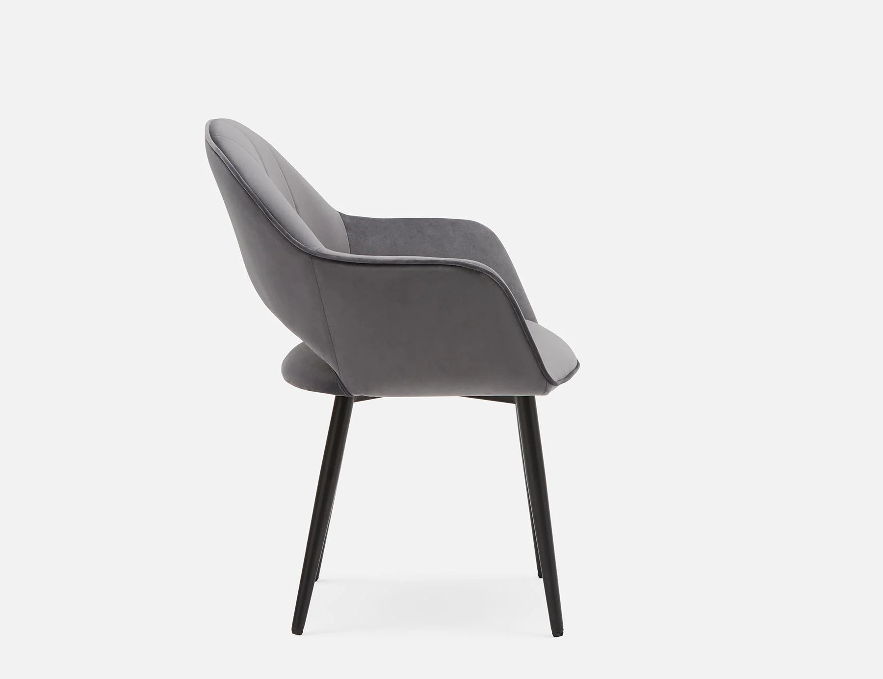 BAILEY — Contemporary velvet dining armchair (67-16-44-30) - Image 5