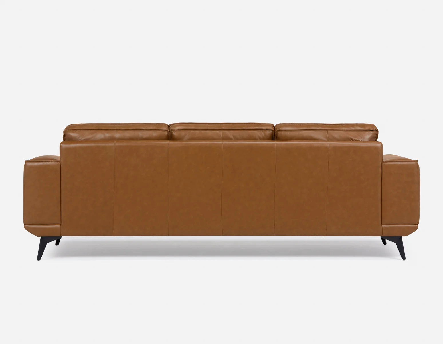 ALPHA — 100% leather mid century 3-seater sofa (79-69-64-96) - Image 8